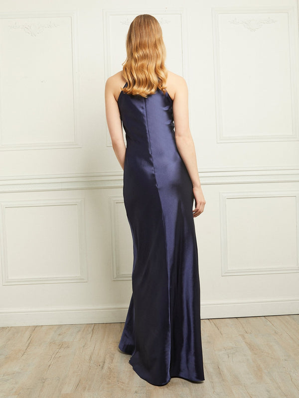 Alysia Satin - Navy - Dress 2 Party