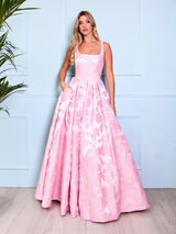 Ariella - Pink Square Neck Ball Gown - Dress 2 Party