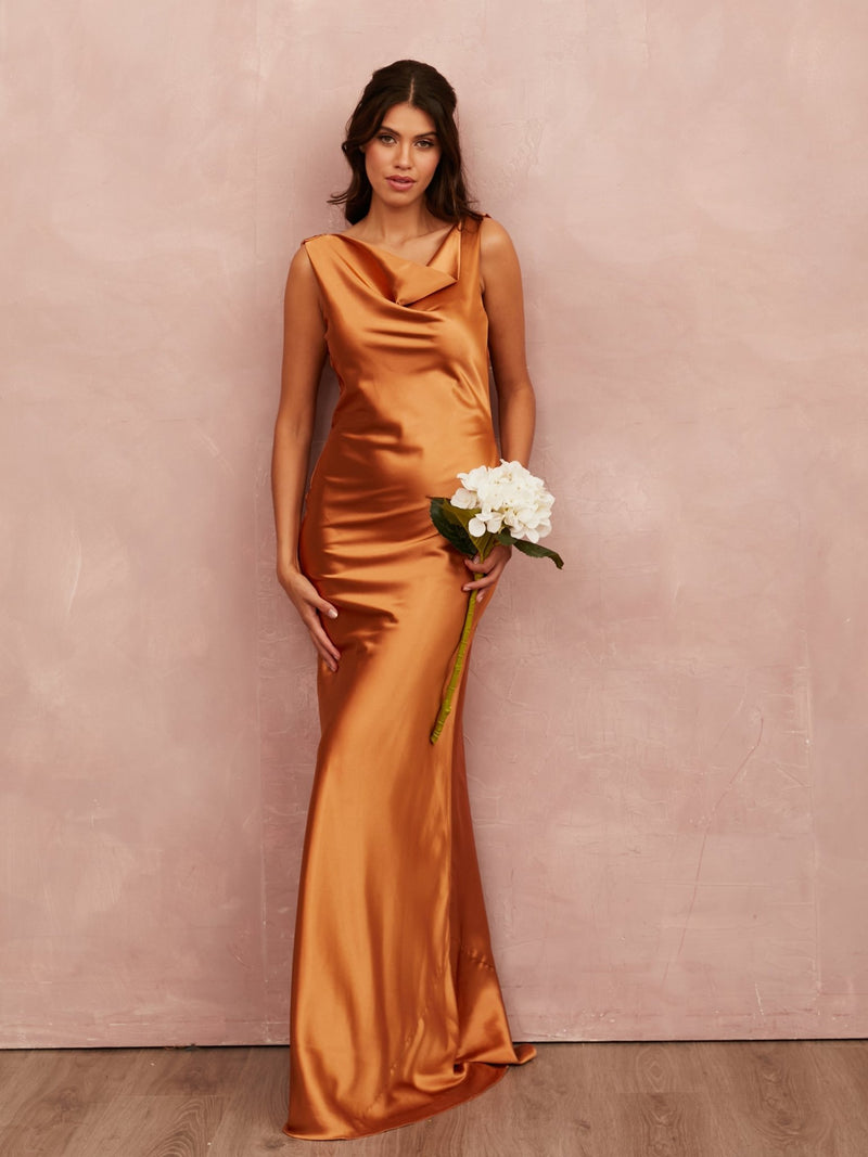 Camilla Satin - Terracotta - Dress 2 Party