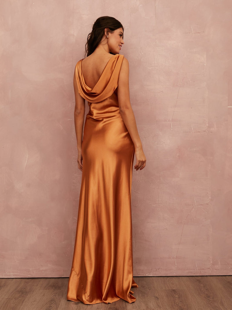 Camilla Satin - Terracotta - Dress 2 Party