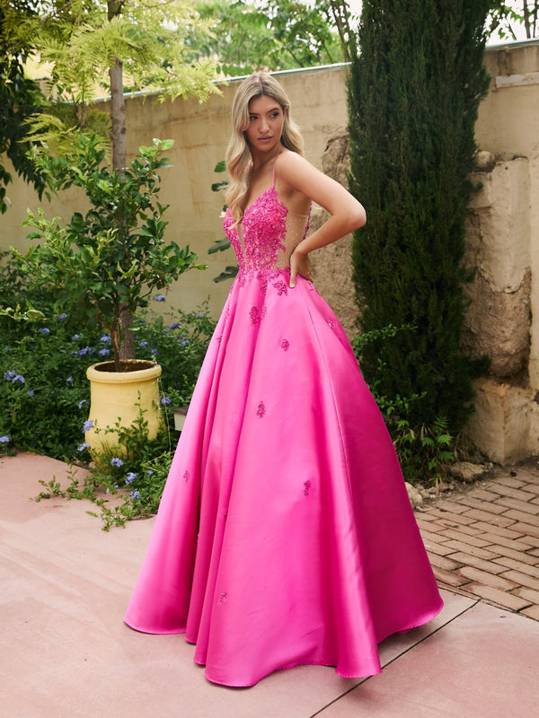 Faye - Sherbet Pink Prom Ball Gown - Dress 2 Party