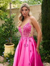 Faye - Sherbet Pink Prom Ball Gown - Dress 2 Party