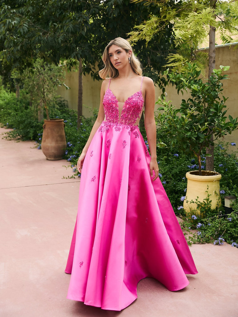 Faye - Sherbet Pink Prom Ball Gown - Dress 2 Party