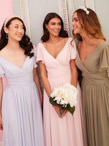 Juliette - Light Blue Draped Front Bridesmaid Dress - Dress 2 Party