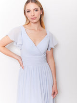 Juliette - Light Blue Draped Front Bridesmaid Dress - Dress 2 Party