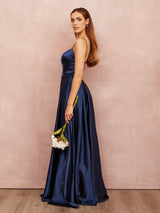 Kitty Satin - Navy - Dress 2 Party