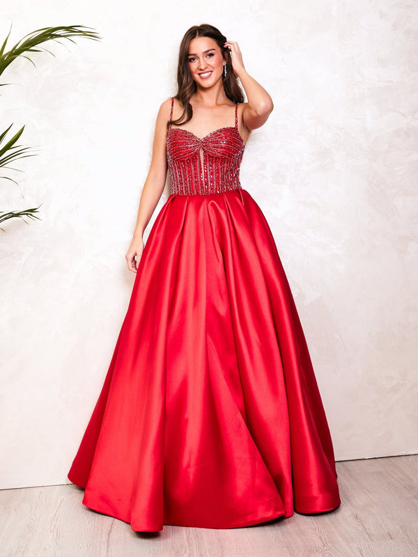 Maisie - Red Ballgown Skirt With Pockets - Dress 2 Party