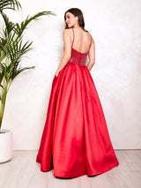 Maisie - Red Ballgown Skirt With Pockets - Dress 2 Party