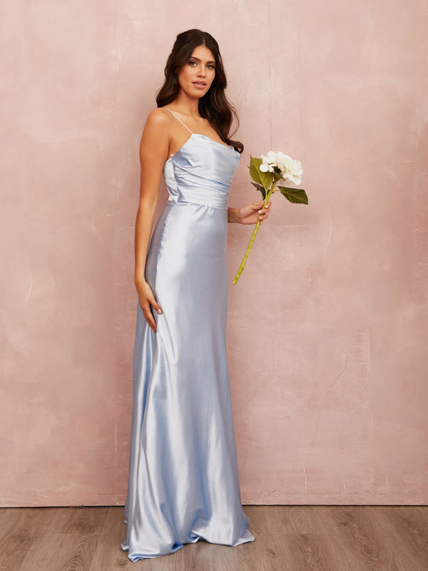 Nell Satin - Light Blue - Dress 2 Party