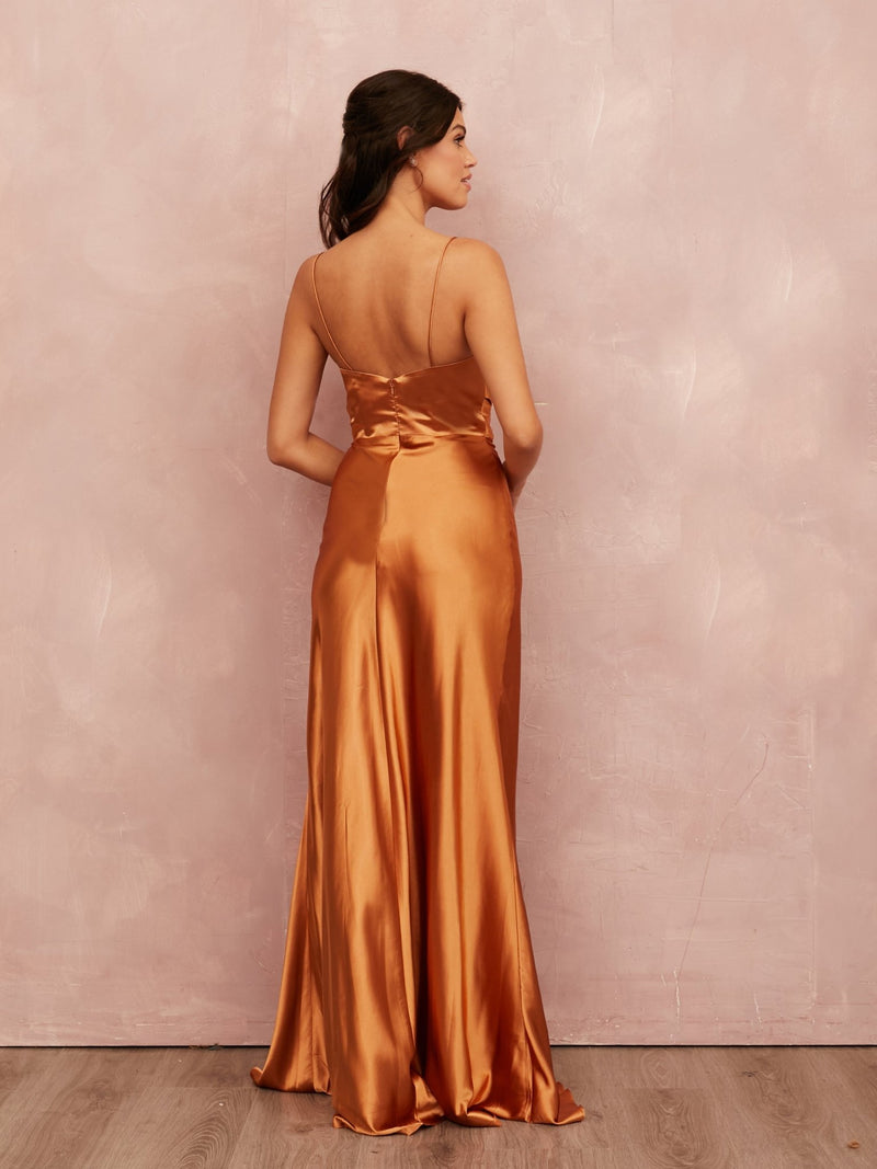 Nell Satin - Terracotta - Dress 2 Party