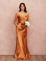 Nell Satin - Terracotta - Dress 2 Party