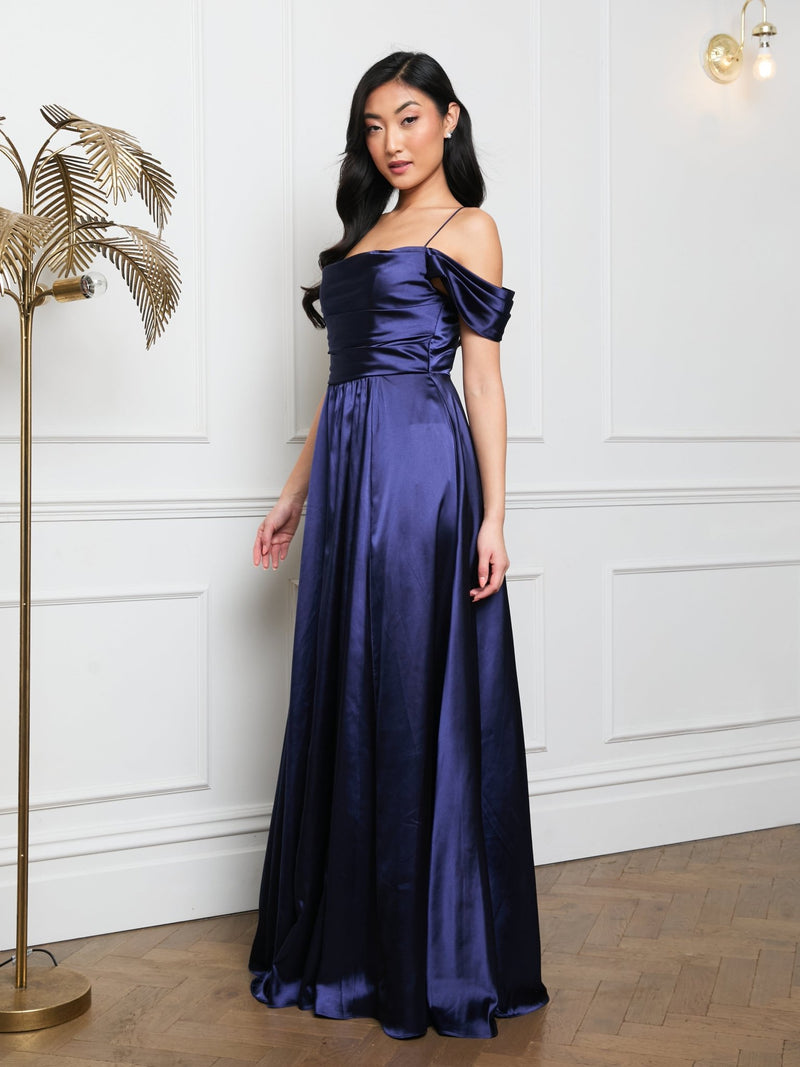 Pippa Satin - Navy - Dress 2 Party