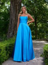 Rebecca - A Line Bright Blue Prom Dress - Dress 2 Party