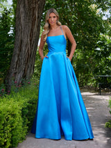 Rebecca - A Line Bright Blue Prom Dress - Dress 2 Party