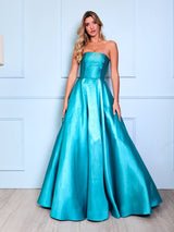 Summer - Strapless Ball Gown With Pockets - Dress 2 Party