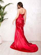 Tallulah - Red Satin Prom Dress - Dress 2 Party