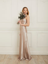 Tamora Satin - Mink - Dress 2 Party